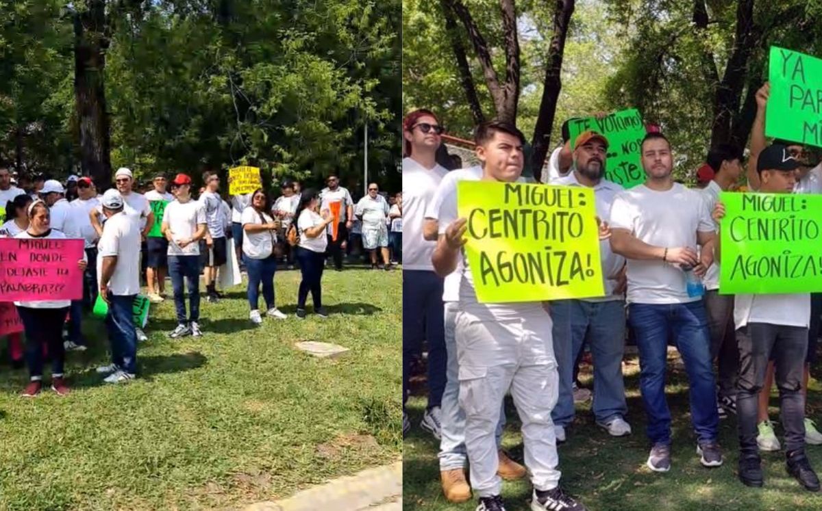 Comerciantes realizan protesta por obras de Centrito Valle